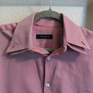 EQUILIBRIO ITALY Red Striped Men's Shirt